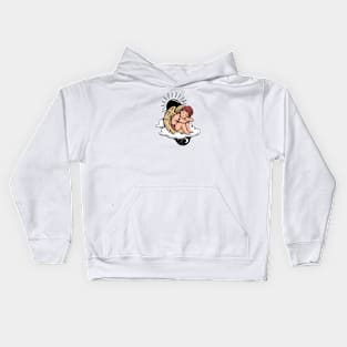 Angel Cupid resting on the cloud Kids Hoodie